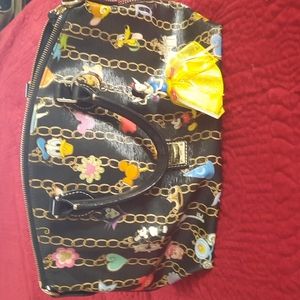 Disney Dooney and Bourke blk satchel w Disney characters.